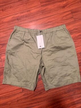 Wildfang Men's Olive Green Elastic-Waist Casual Shorts